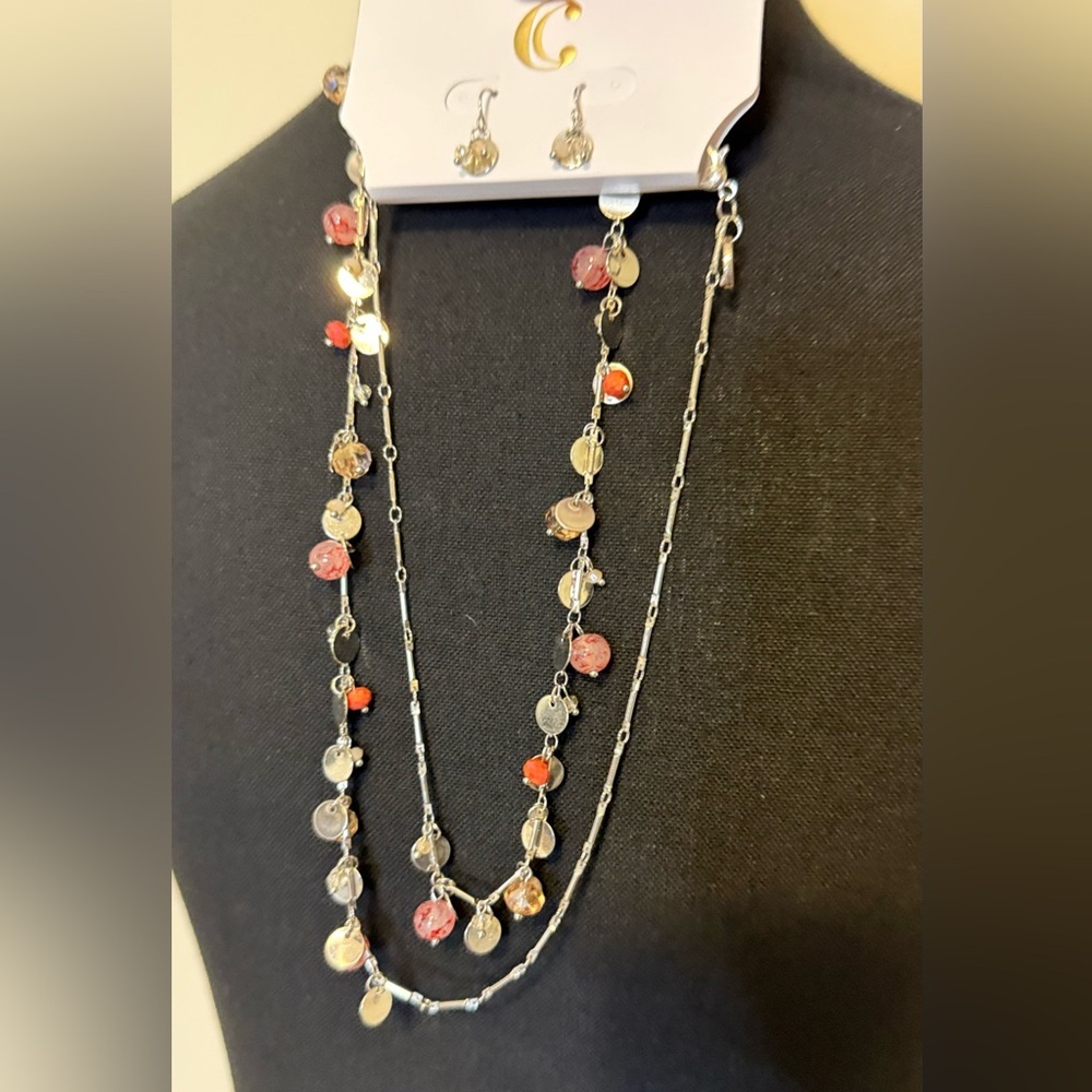 Charming Charlie Set Beaded Necklace & Earrings - Picture 2 of 10
